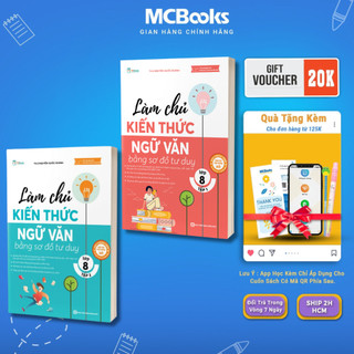 Sách - Combo Làm Chủ Kiến Thức Ngữ Văn Bằng Sơ Đồ Tư Duy Lớp 8 - Theo chương trình mới của bộ giáo dục