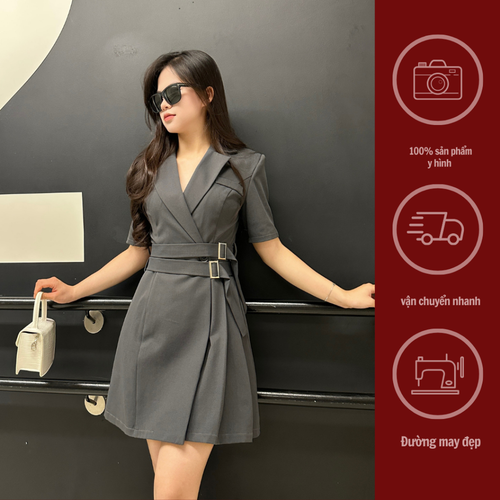 GINKO CLOTHING_Váy Vest 2 đai phong cách công sở thanh lịch cực thời trang_VGC2303