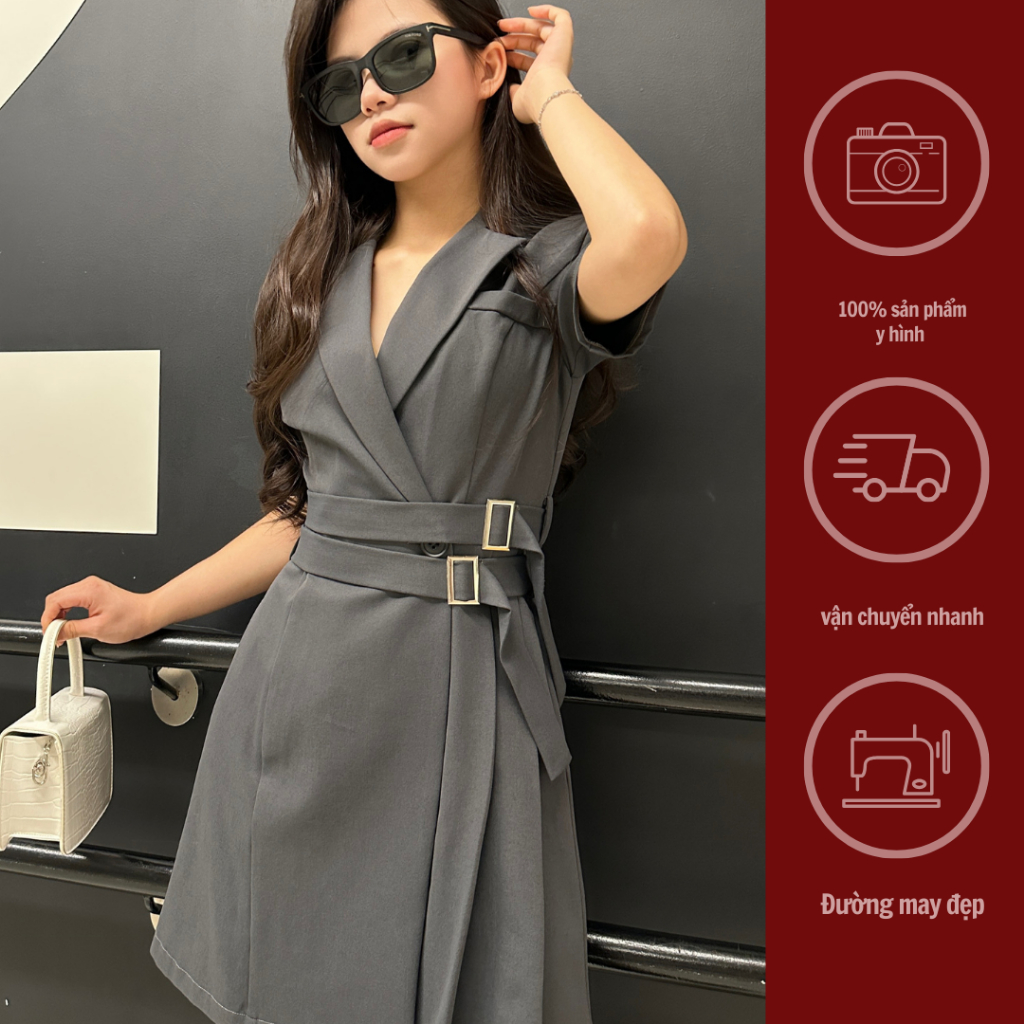 GINKO CLOTHING_Váy Vest 2 đai phong cách công sở thanh lịch cực thời trang_VGC2303