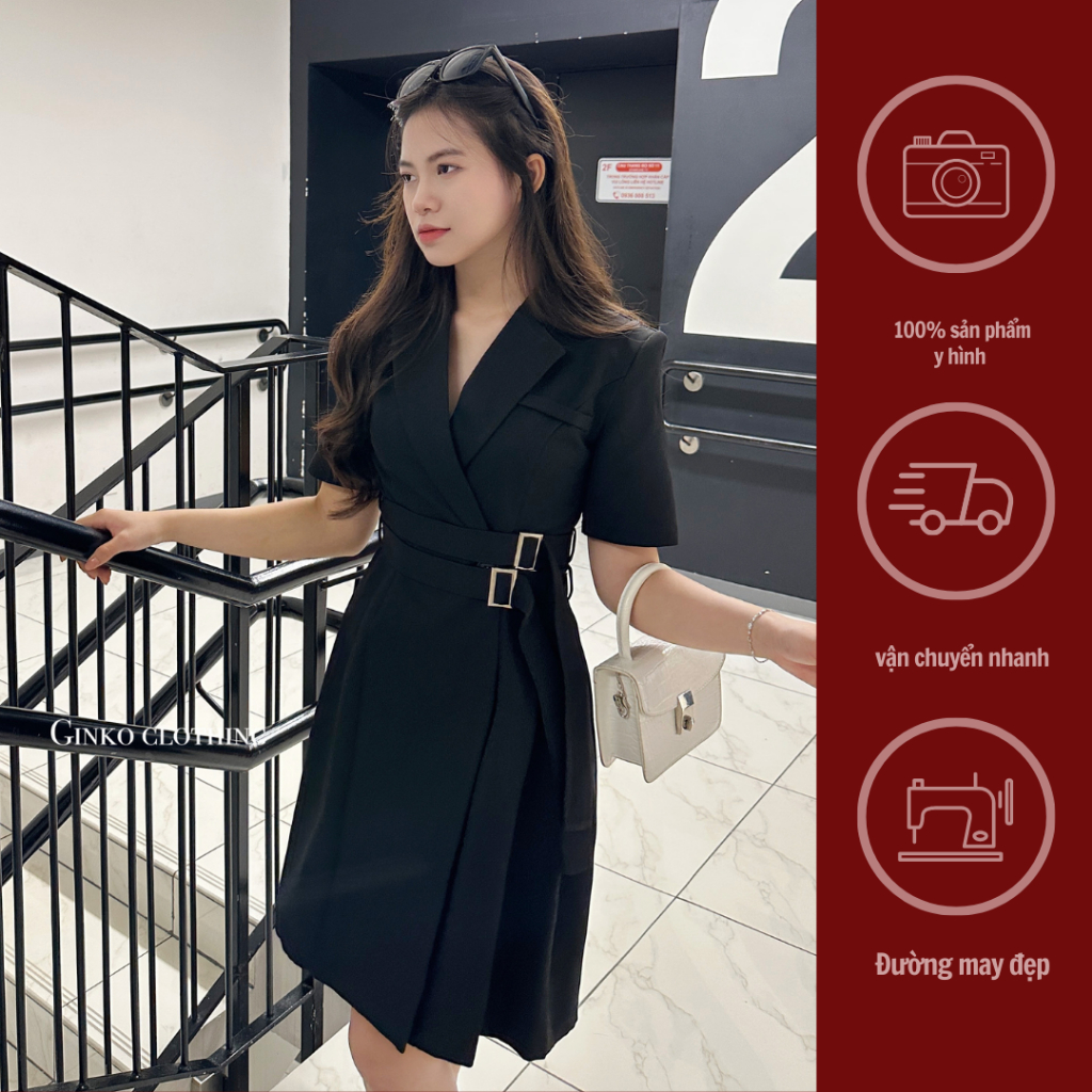 GINKO CLOTHING_Váy Vest 2 đai phong cách công sở thanh lịch cực thời trang_VGC2303