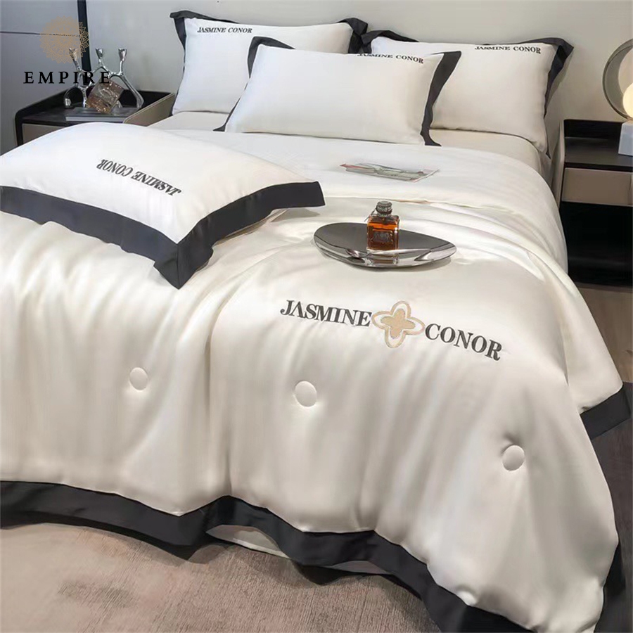Bộ chăn ga gối nệm đệm set 4 món phi lụa Jasmine Conor EMPIRE cao cấp siêu thoáng mát - EMPIRE