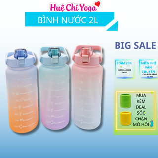 Bình Nước,Bình Đựng Nước Kute Có Vạch Báo Giờ Uống , Bình Đựng Nước thể thao, bình nước 2l