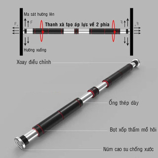 Thanh tập xà đơn,Thanh tập xà đơn treo tường gắn cửa nhiều cỡ từ 62-150cm tùy chỉnh