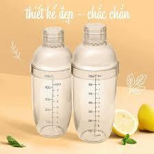 Bình lắc  pha chế cho bartender, cốc pha chế có vạch kẻ định lượng nhựa cao cấp