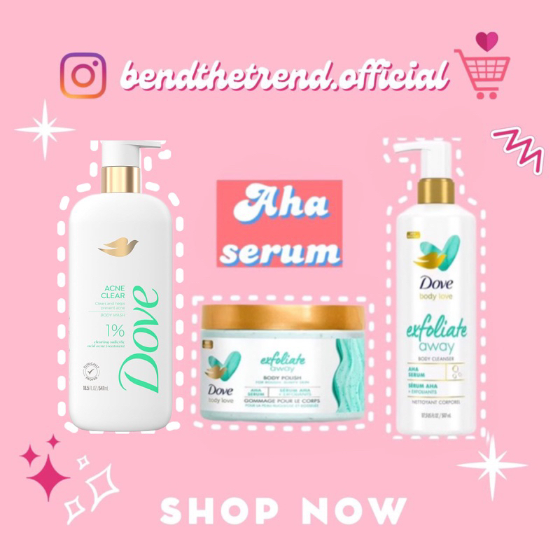 [AUTH-ĐỦ BILL] SỮA TẮM, TẨY DA CHẾT DOVE AHA SERUM BODY POLISH MỤN ...