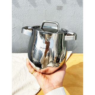 Nồi inox Chockmen [96] quả lê đa công dụng 1,5l nấu mì, đun sữa, nấu canh, đáy rời