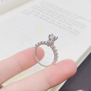 Nhẫn nữ bạc ta , đá cao lấp lánh , nhẫn dày dặn - jena sliver