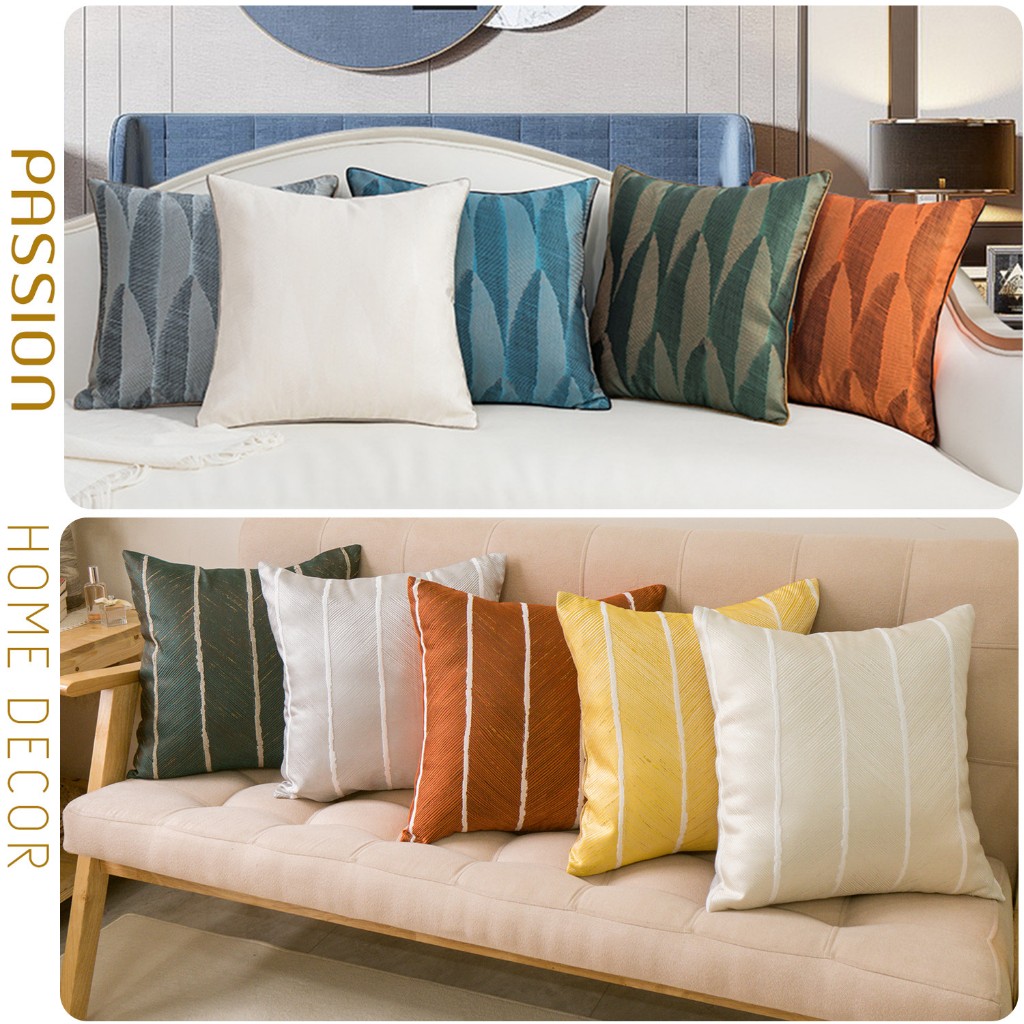 Vỏ Gối Tựa Lưng Trang Trí Sofa Dệt Vân Nổi Sang Trọng Passion