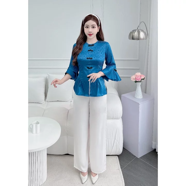 Đồ bộ áo bà ba nữ quần dài đồ bộ bà ba đồ bà ba nữ miền tây đồ lam nữ đồ bà ba nữ đồ đi chùa đồ lam đi chùa -cn109
