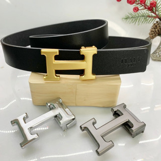 Thắt lưng nam khoá bấm lỗ chữ a siêu đẹp da bò và da thời trang bản dây 3.3cm giaynamdep699