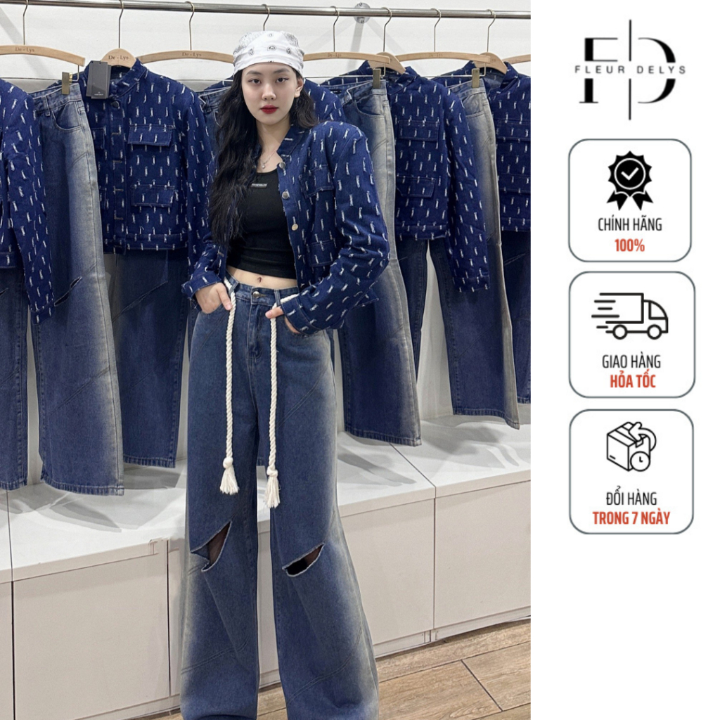 Áo Khoác Jean Rách Đốm Delys DLAK04 | Shopee Việt Nam