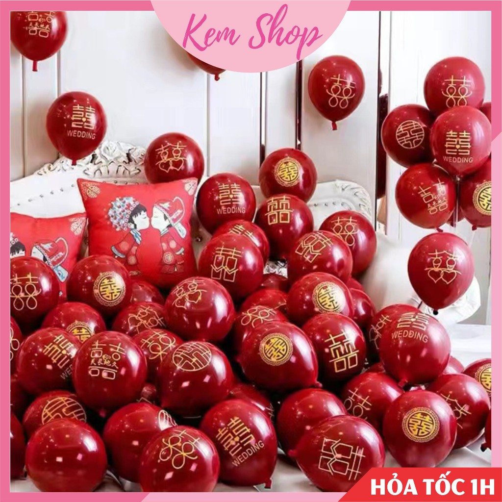 Bóng chữ hỷ trang trí phòng cưới, đám cưới - Kem Shop K269