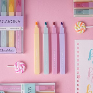 Highlight Bút Dạ Quang Đầu Vát Siêu Mềm Đầu Doubleline Bút Highlight Classmate Đánh Dấu Viết Calligraphy CL-HL0005S6S7S