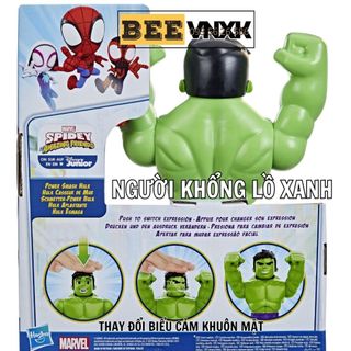 Mô hình HULK cao 25cm xoay đầu thay đổi khuôn mặt - Đồ chơi Người khổng lồ Xanh chính hãng Hasbro không hộp BEE VNXK