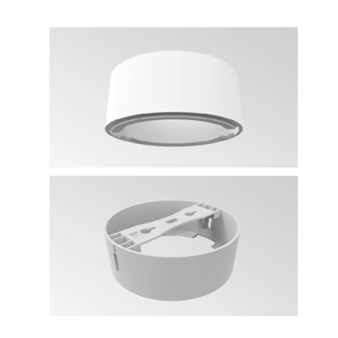 Ảnh Khung lắp nổi dùng cho lỗ khoét 150mm - Dùng được với Đèn âm trần DN 2G 15W Panasonic NNV90003WM1A 4