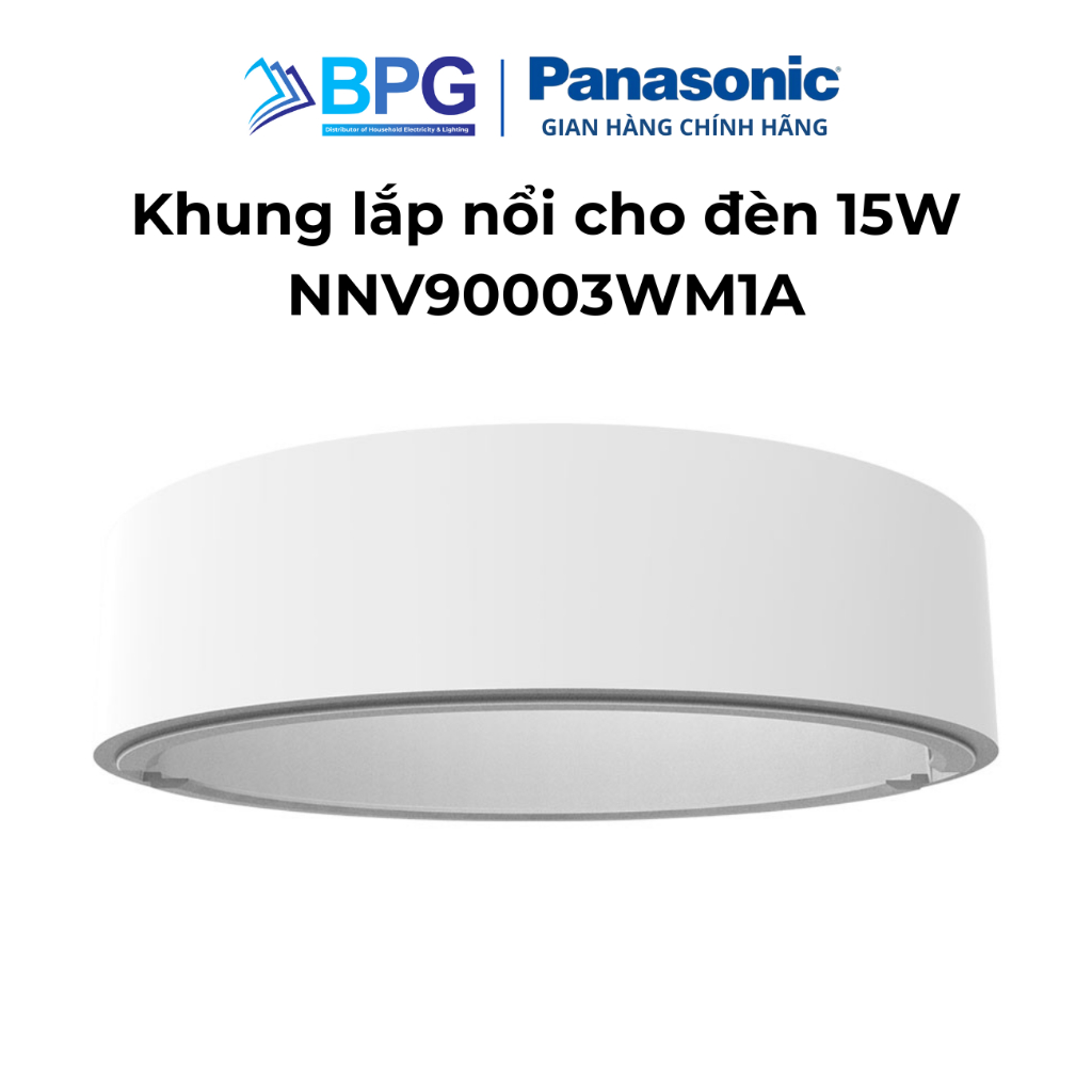 Ảnh Khung lắp nổi dùng cho lỗ khoét 150mm - Dùng được với Đèn âm trần DN 2G 15W Panasonic NNV90003WM1A 2