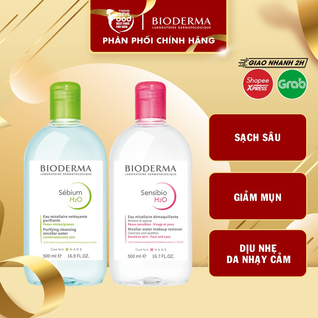 Nước Tẩy Trang Bioderma 500ml - Hình ảnh thực tế