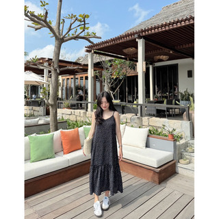 Mila dress - đầm dây chấm bi phối bèo Ma Vie