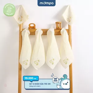 Khăn sữa cho bé sơ sinh sợi tre Ualarogo lau mặt quàng cổ thấm sữa trớ mũi dãi 30x30 9988