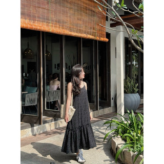 Mila dress - đầm dây chấm bi phối bèo Ma Vie