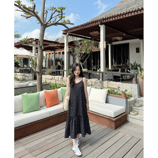 Mila dress - đầm dây chấm bi phối bèo Ma Vie