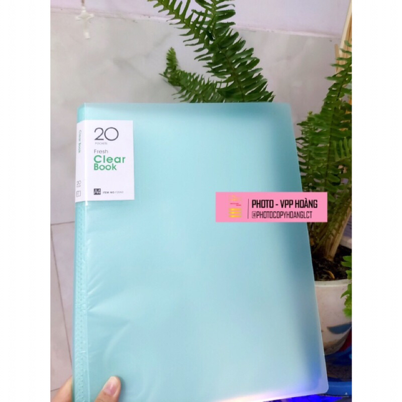 BÌA NHỰA LÁ, FILE 20 LÁ A4 CLEAR BOOK | Shopee Việt Nam