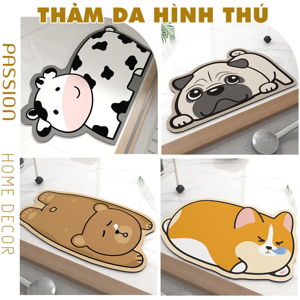 Thảm Da Diatomaceous Hoạt Hình Chống Trơn Trượt
