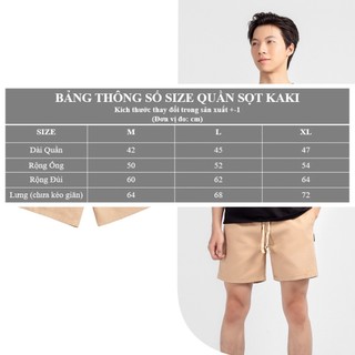 Quần Short sọt đùi cộc Kaki cạp chun nam from dáng đùi cộc mùa hè vải kaki Hàn mềm mịn cao cấp thấm hút tốt Avocado