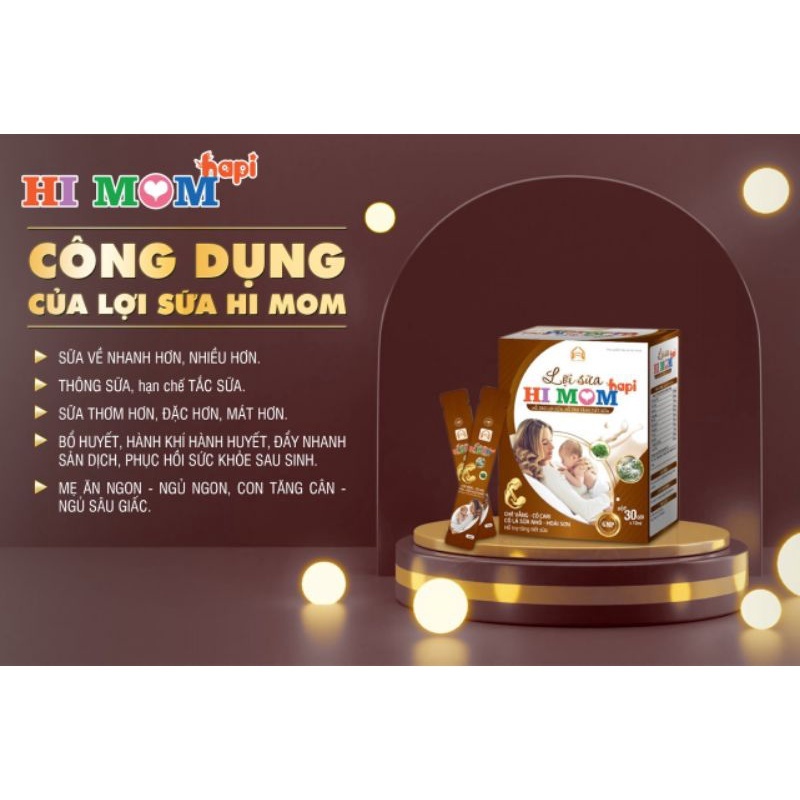 Lợi Sữa Hi Mom - Giúp Tăng Tiết Sữa, Mát Sữa, Thông Tắc Tuyến Sữa, Lợi Sữa Hapi [CHÍNH HÃNG]