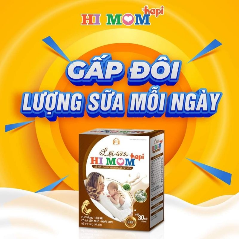 Lợi Sữa Hi Mom - Giúp Tăng Tiết Sữa, Mát Sữa, Thông Tắc Tuyến Sữa, Lợi Sữa Hapi [CHÍNH HÃNG]