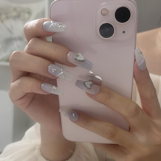 NANTY Nailbox thiết kế màu xanh gel nổi trái tim M206