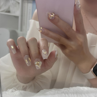 NANTY Nailbox thiết kế sơn nước dạo đính đá vàng cho nữ M207