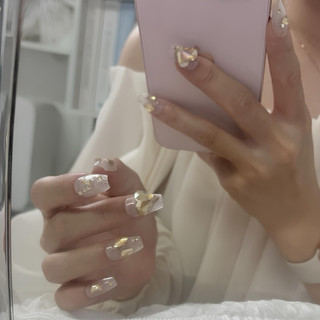 NANTY Nailbox thiết kế sơn nước dạo đính đá vàng cho nữ M207
