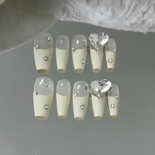 NANTY Nailbox thiết kế fen đầu móng đính đá trắng M209