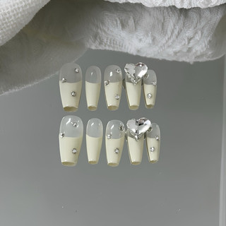 NANTY Nailbox thiết kế fen đầu móng đính đá trắng M209