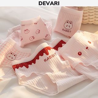 Quần lót nữ cotton kháng khuẩn khử mùi thiết kế ren viền sexy quyến rũ cạp vừa tôn dáng DEVARI LY11