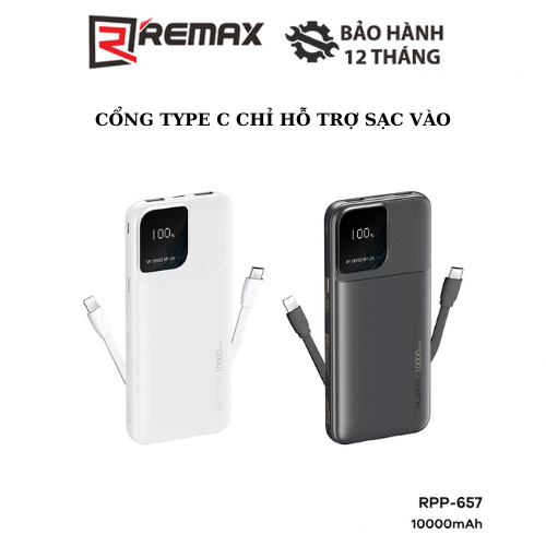 Pin dự phòng 10000mAh Remax RPP-657 / 20000mAh RPP-658 / 30000mAh RPP ...