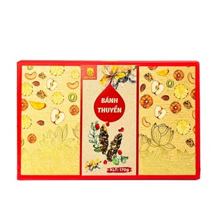 Bánh thuyền mix hạt dinh dưỡng Hải Long (170G) giòn tan, quà Tết sức khỏe dành cho mọi nhà quý | HẢI LONG
