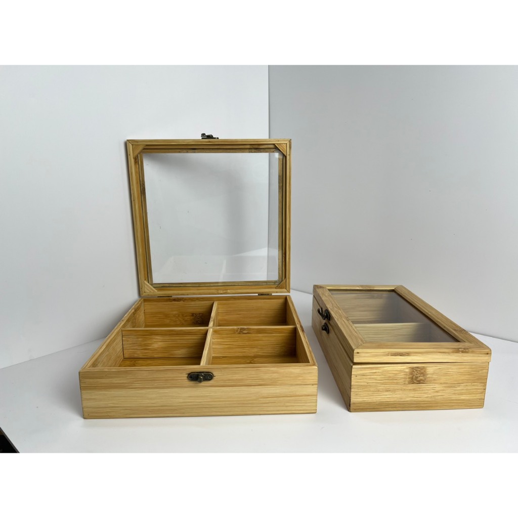 Khay gỗ tre ONGTRE đựng mứt tết nhiều ngăn(4/6 ngăn)