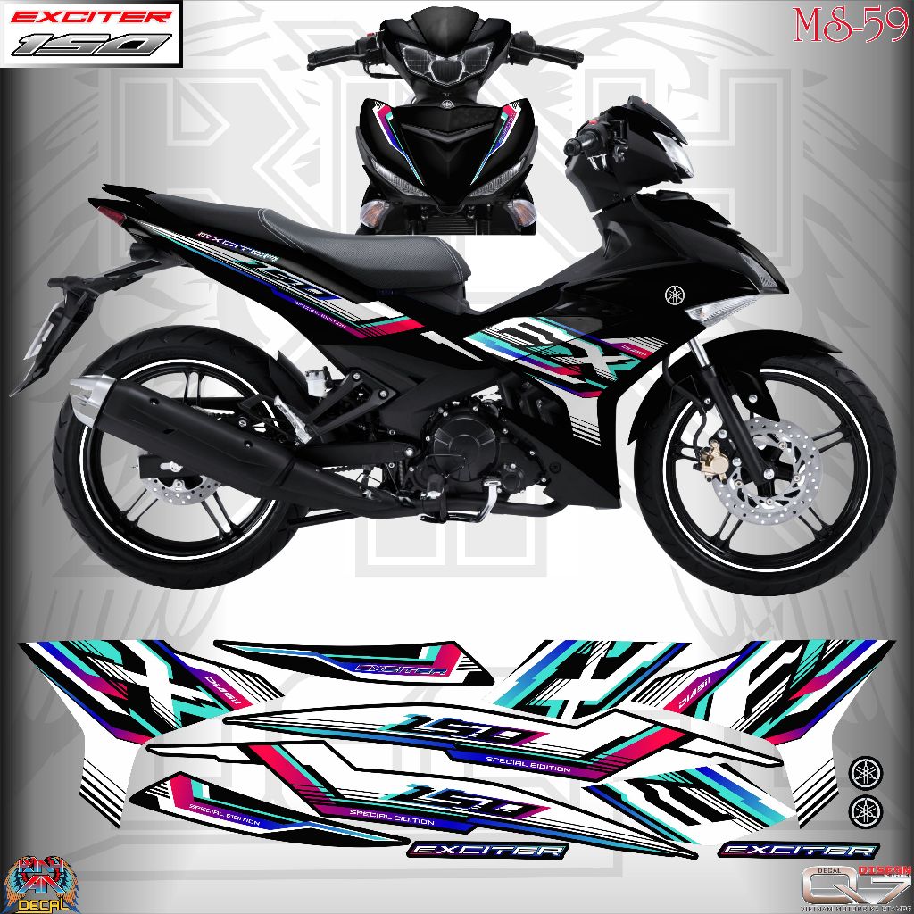 Tem rời EXCITER 150 - Mẩu zin 2024 - Áp dụng nhiều màu - MS59 - decalq7 ...
