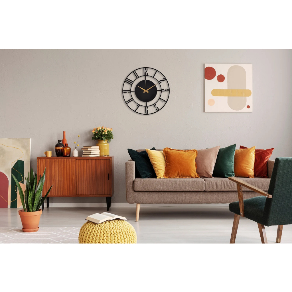 Tranh sắt CNC B14 | Tranh sắt đồng hồ "Thời gian", Treo tường nghệ thuật, Decor trang trí nội thất