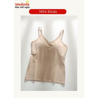[XẢ KHO GIÁ SỐC] Áo hai dây lưng chữ U có đệm ngực nâng đỡ vải Cotton tự nhiên co giãn tốt thoáng mát mã VAA0372