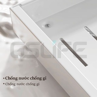 Gslife Giá Để Bát Đĩa,Kệ Để Đồ Nhà Bếp,Kệ Chén Có Thể Điều Chỉnh Độ Rộng, Có Ray Trượt