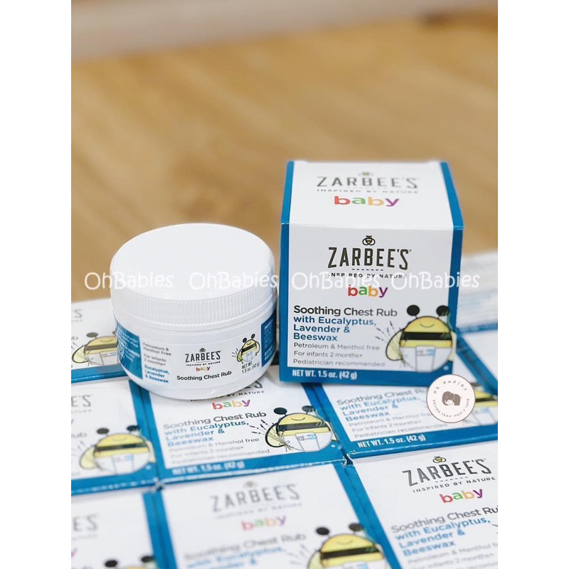 Dầu ấm ngực Zarbee's Soothing Chest Rub Hàng Mĩ date 8/24 [OH BABIES