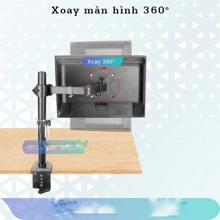 XL03 - Giá Treo Một Màn Hình - Giá Đỡ 1 Màn Hình 17 - 27 Inch - Kẹp Thành Bàn Đa Năng