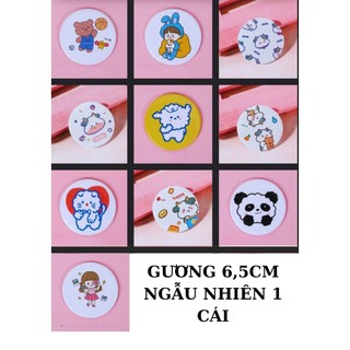 Gương Mini Trang Điểm Cầm Tay Tròn Nhỏ PK65GUONG