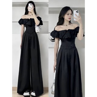 Quần ống rộng ulzzang ly lệch cạp cao tôn dáng chất GOD - 247store -Quanongrong382_P13K12