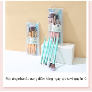 Set 5 Cọ Trang Điểm LMLTOP - Bộ Dụng Cụ Trang Điểm Cá Nhân Make Up Làm Đẹp Chuyên Dụng Nhỏ Gọn Tiện Lợi - LMLTOP