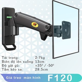 Giá treo màn hình máy tính NB-F120 từ 17 - 27 Inch - Gắn Tường Xoay 360 Độ - Điều Chỉnh Cao Thấp bảo hành 12 tháng