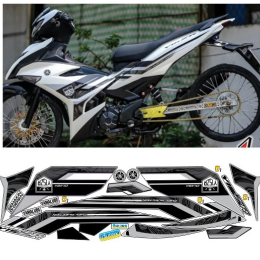 tem rời exciter 150 mẫu y15zr cao cấp chất lieuj in 3 lớp chống nước không phai màu.